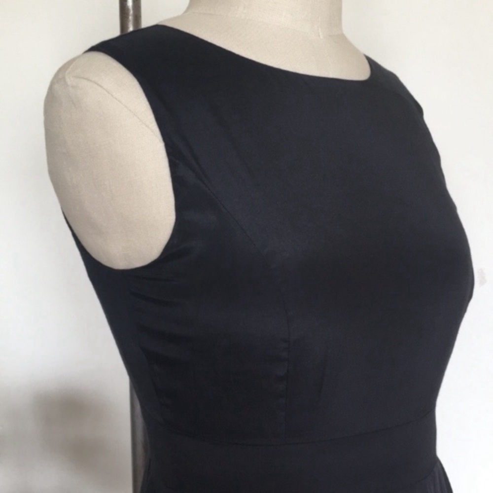 Y2K Ombre silk cotton sleeveless dress, black and pink, S - Picture 4 of 8